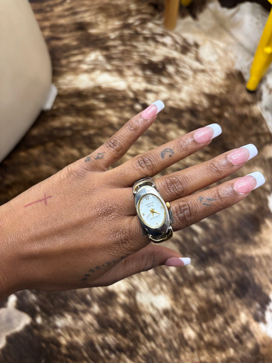 Geneva Quartz Double Ring