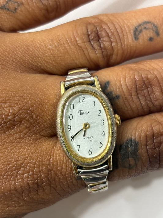 Timez Quartz Double Ring